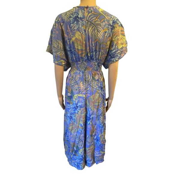 NWT Olivaceous MaxiDress S Kimono Sleeve Front Slits Beachy Coastal Coverup Boho - Picture 5 of 12